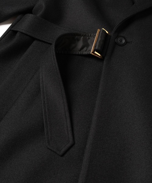 CULLNI（クルニ）の「Wool Melton Tie Locken Long Chester Coat（チェスターコート・メンズ・ネイビー/ブラック・2/1/0）」の13枚目の写真