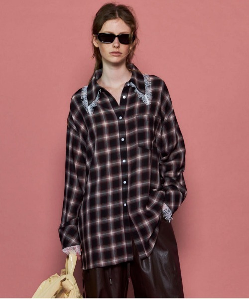 ★特別値下げ中！【MAISON SPECIAL】メゾンスペシャル 2wayシャツ PRE-ORDER】2way Shirt Knit Docking Tops/2WAYシャツニット