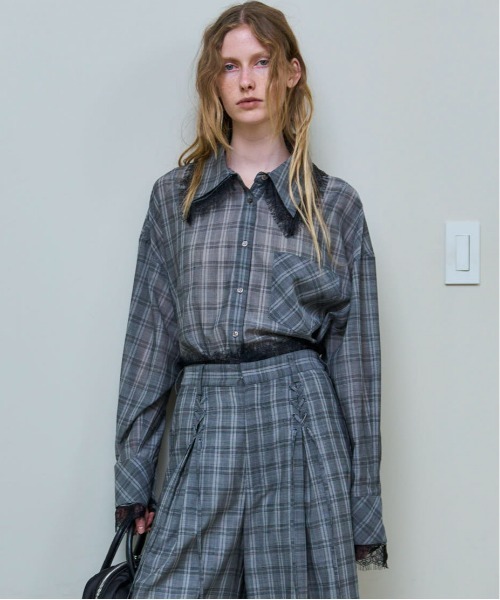 25AW PRE-ORDER】2way Attachment Lace Shirt/2WAY