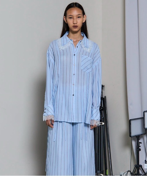 2way Attachment Lace Shirt/2WAYアタッチメントレースシャツ