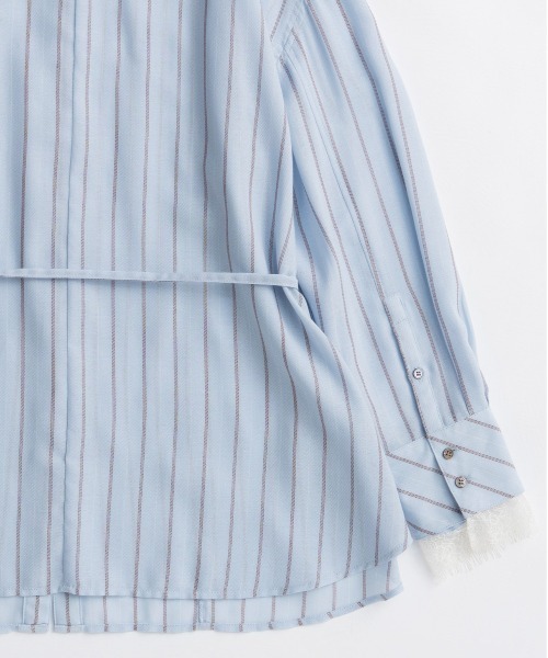 セール】2way Attachment Lace Shirt/2WAYアタッチメントレースシャツ