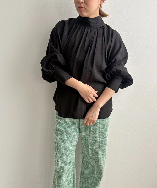 LHELBIE(レルビエ)の「ビッグボウタイ2WAYブラウス(シャツ/ブラウス・レディース・ブラウン/ブラック/オフホワイト・M)」の12枚目の写真