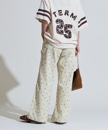 ETRO 花柄パンツ ベージュ レディースのパンツ（ベージュ系・花柄・ボタニカル柄