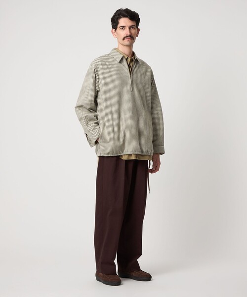 Steven Alan＞ チェック ジップ プルオーバー シャツ LOOSE 【公式通販】