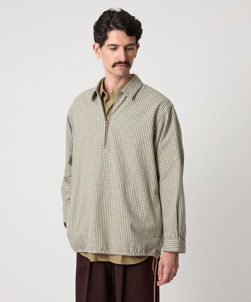 steven alan LOOSE FIT チェック ジップシャツ Steven Alan（スティーブンアラン）の「＜Steven Alan＞ チェック