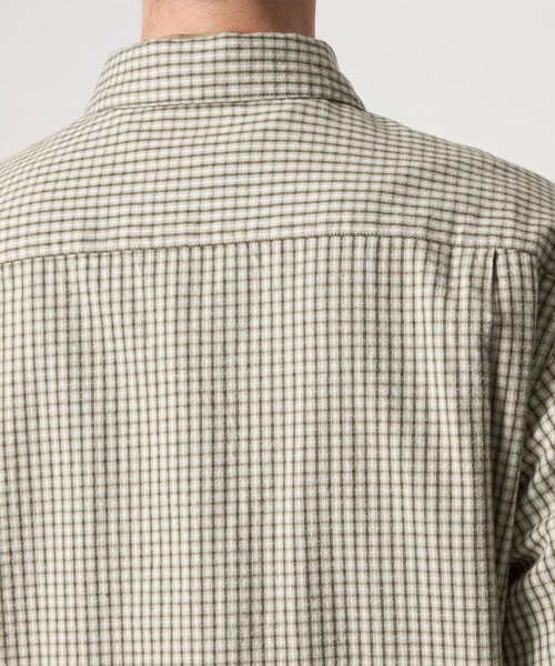 セール】＜Steven Alan＞ チェック ジップ プルオーバー シャツ LOOSE