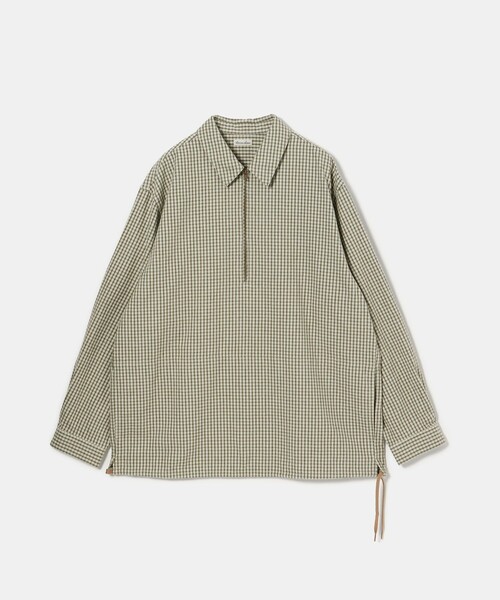 セール】＜Steven Alan＞ ビエラ チェック ジップ プルオーバー シャツ