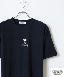 PEANUTS（ピーナッツ）の「PEANUTS 刺繍杢ワッフルTシャツ（Tシャツ/カットソー）」