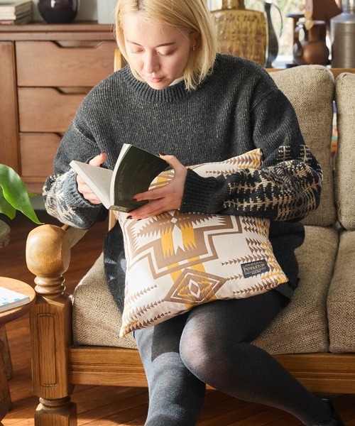 Pendleton 鹿シルエット クッションカバー PENDLETON/ペンドルトン ジャガード トリプルガーゼ クッションカバー