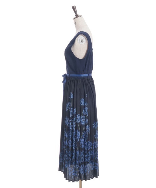 彼岸花柄プリーツジャンスカ（ワンピース）｜axes femme（アクシーズ