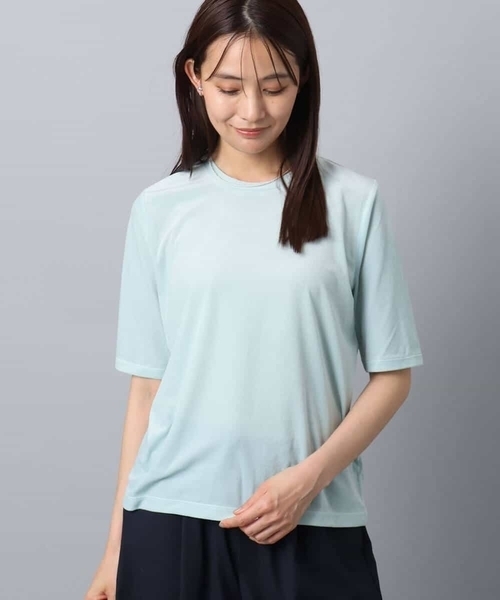 MK MICHEL KLEIN（エムケーミッシェルクラン）の「シアーベロアTシャツ/洗える（Tシャツ/カットソー・レディース・ブルー/グレイッシュベージュ/ダークグレー/ブルー系その他・38）」の9枚目の写真