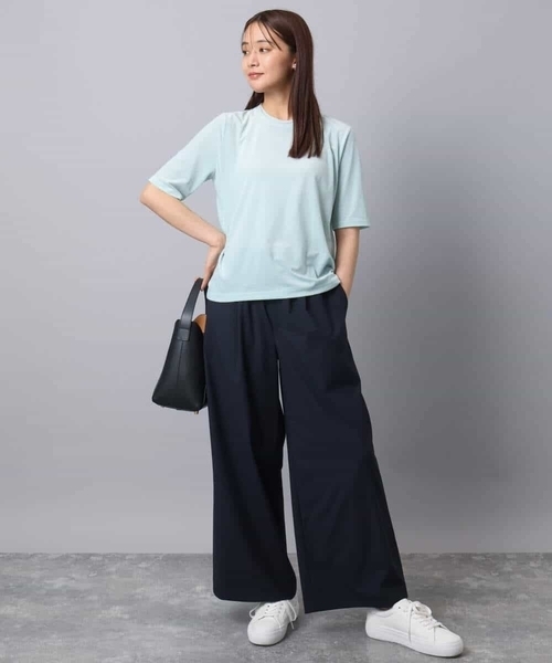 MK MICHEL KLEIN（エムケーミッシェルクラン）の「シアーベロアTシャツ/洗える（Tシャツ/カットソー・レディース・ブルー/グレイッシュベージュ/ダークグレー/ブルー系その他・38）」の10枚目の写真