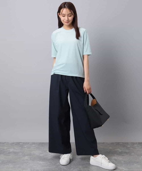 MK MICHEL KLEIN（エムケーミッシェルクラン）の「シアーベロアTシャツ/洗える（Tシャツ/カットソー・レディース・ブルー/グレイッシュベージュ/ダークグレー/ブルー系その他・38）」の12枚目の写真