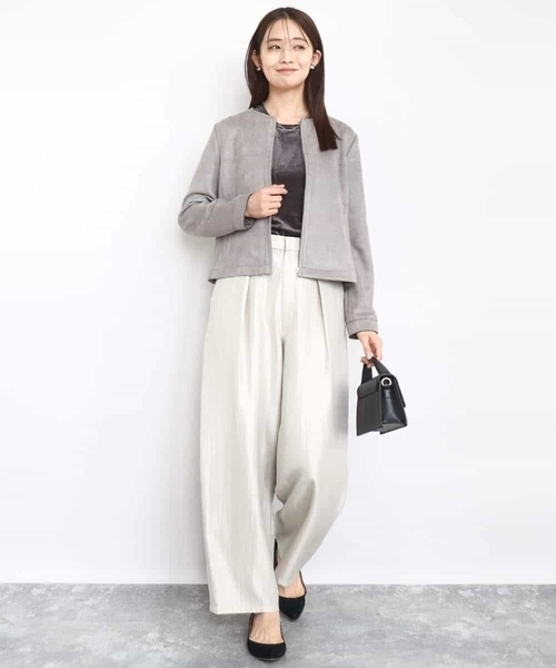 MK MICHEL KLEIN（エムケーミッシェルクラン）の「シアーベロアTシャツ/洗える（Tシャツ/カットソー・レディース・ブルー/グレイッシュベージュ/ダークグレー/ブルー系その他・38）」の19枚目の写真
