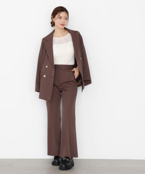 PROPORTION BODY DRESSING（プロポーションボディドレッシング）の「美ラインフレアパンツ / 1215230806（その他パンツ・レディース・ブラウン/ベージュ/ブラック・SMALL/MEDIUM）」の2枚目の写真