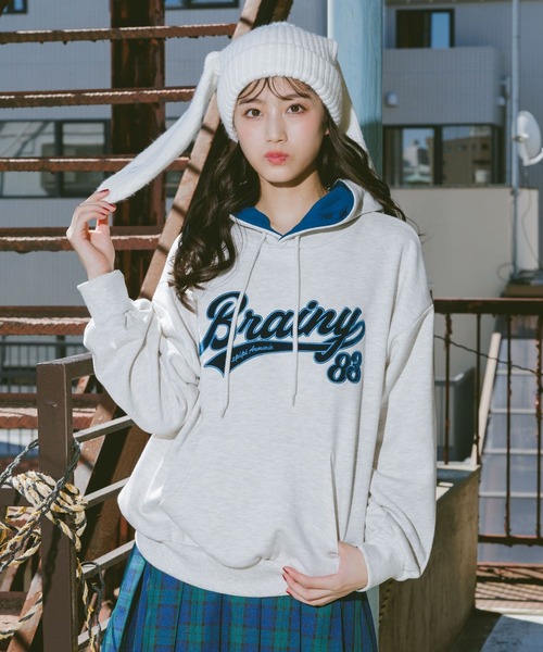 repipi armario（レピピ アルマリオ）の「ウサミミワッチ（ニットキャップ/ビーニー・キッズ・ホワイト/ブラック・FREE）」の7枚目の写真