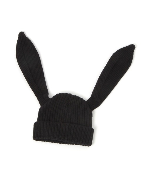 repipi armario（レピピ アルマリオ）の「ウサミミワッチ（ニットキャップ/ビーニー・キッズ・ホワイト/ブラック・FREE）」の12枚目の写真