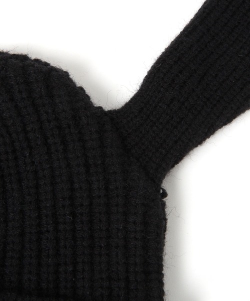 repipi armario（レピピ アルマリオ）の「ウサミミワッチ（ニットキャップ/ビーニー・キッズ・ホワイト/ブラック・FREE）」の14枚目の写真