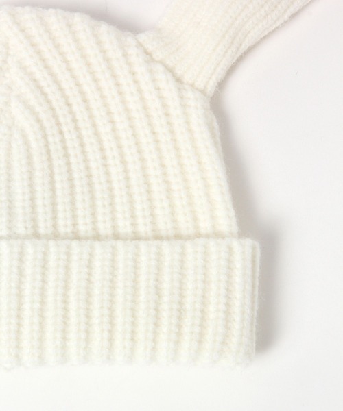 repipi armario（レピピ アルマリオ）の「ウサミミワッチ（ニットキャップ/ビーニー・キッズ・ホワイト/ブラック・FREE）」の21枚目の写真