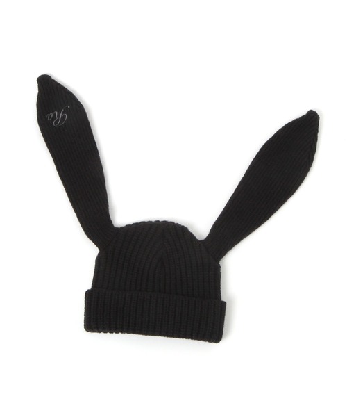 repipi armario（レピピ アルマリオ）の「ウサミミワッチ（ニットキャップ/ビーニー・キッズ・ホワイト/ブラック・FREE）」の11枚目の写真