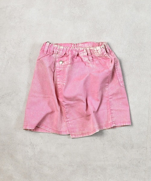 MARKEY'S（マーキーズ）の「クロスディテールミニスカート（スカート・キッズ・ライトブルー/ブラック/イエロー/ピンク/ブラウン・S/M/L/LL）」の5枚目の写真