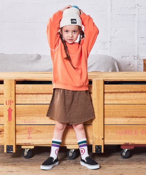 MARKEY'S（マーキーズ）の「クロスディテールミニスカート（スカート・キッズ・ライトブルー/ブラック/イエロー/ピンク/ブラウン・S/M/L/LL）」の11枚目の写真