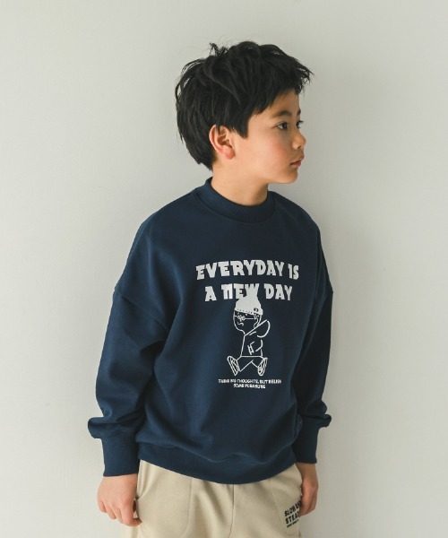 jeans-b（ジーンズベー）の「jeans-b/ジーンズベー EVERYDAY　トレーナー（スウェット・キッズ・ネイビー/サンドベージュ/ブラック・140cm/130cm/160cm/150cm）」の3枚目の写真