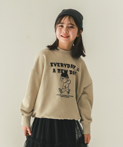 jeans-b（ジーンズベー）の「jeans-b/ジーンズベー EVERYDAY　トレーナー（スウェット・キッズ・ネイビー/サンドベージュ/ブラック・140cm/130cm/160cm/150cm）」の2枚目の写真