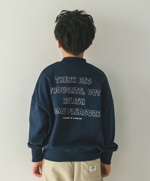 jeans-b（ジーンズベー）の「jeans-b/ジーンズベー EVERYDAY　トレーナー（スウェット・キッズ・ネイビー/サンドベージュ/ブラック・140cm/130cm/160cm/150cm）」の7枚目の写真