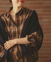 le.coeur blanc | 《手洗い可能》ドロストチェックシャツ(シャツ/ブラウス)