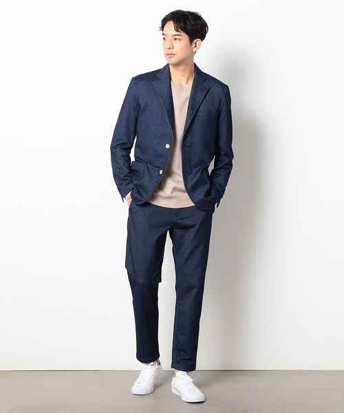 Grand PARK（グランドパーク）の「ストレッチデニムジャケット（テーラードジャケット・メンズ・ネイビー・SMALL/MEDIUM/LARGE/X-LARGE）」の7枚目の写真