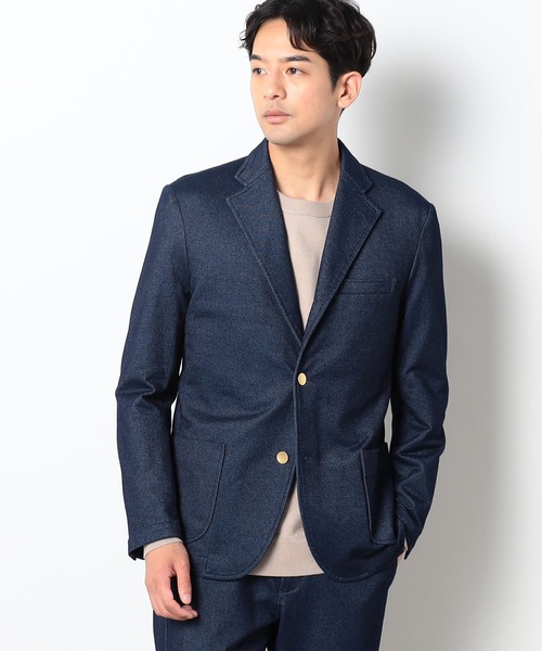 Grand PARK（グランドパーク）の「ストレッチデニムジャケット（テーラードジャケット・メンズ・ネイビー・SMALL/MEDIUM/LARGE/X-LARGE）」の6枚目の写真