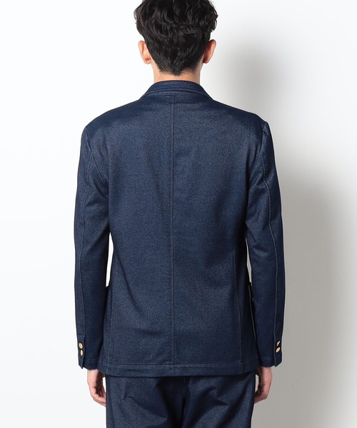 Grand PARK（グランドパーク）の「ストレッチデニムジャケット（テーラードジャケット・メンズ・ネイビー・SMALL/MEDIUM/LARGE/X-LARGE）」の2枚目の写真