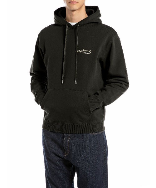 セール】オーガニックコットンフリースフーディー（パーカー）｜REPLAY