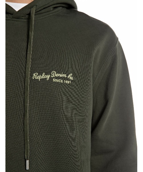 セール】オーガニックコットンフリースフーディー（パーカー）｜REPLAY