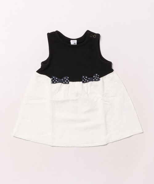 RAGMART（ラグマート）の「切り替えジャンパースカート（ジャンパースカート・キッズ・ネイビー/オフホワイト・80ｃｍ/90cm/70cm）」の2枚目の写真