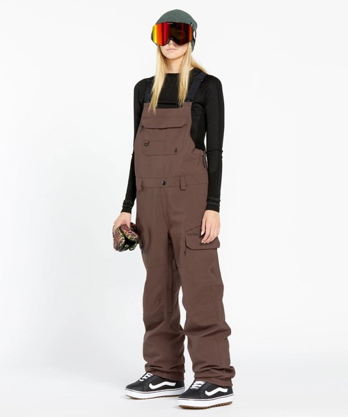 VOLCOM(ボルコム)の「【VOLCOM/ボルコム】 Womens Creston 3D Stretch Bib Overalls /スキースノーボードストレッチビブパンツ(その他パンツ・レディース・ブラウン系その他・MEDIUM/SMALL)」の1枚目の写真