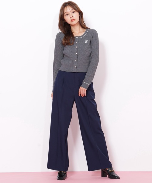 JILL by JILL STUART（ジルバイジルスチュアート）の「◇ ＜セットアップ対応＞ベーシックツイルビットベルトパンツ（その他パンツ・レディース・グレー/ブラウン/ネイビー・SMALL/MEDIUM）」の3枚目の写真