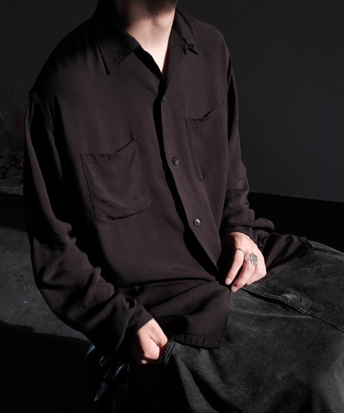 TOWNCRAFT(タウンクラフト)の「TOWN CRAFT タウンクラフト / 50S BLACK LOOPCOLLAR SHIRT(シャツ/ブラウス・メンズ・ブラック系1/ブラック/ブラック系2・MEDIUM/LARGE/SMALL)」の5枚目の写真