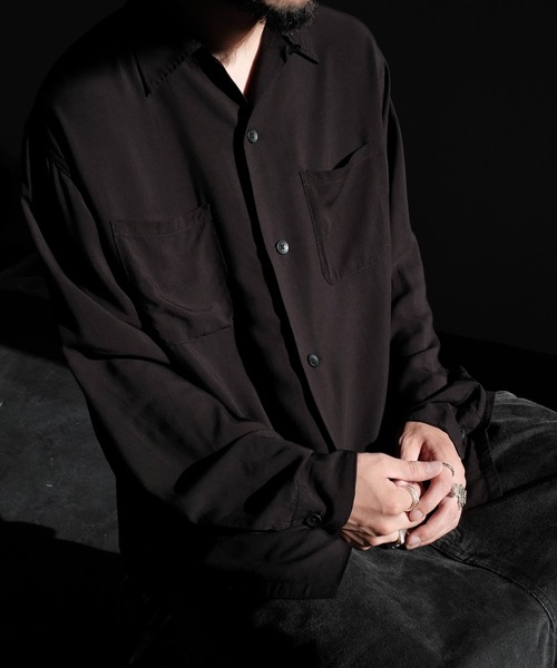 TOWNCRAFT(タウンクラフト)の「TOWN CRAFT タウンクラフト / 50S BLACK LOOPCOLLAR SHIRT(シャツ/ブラウス・メンズ・ブラック系1/ブラック/ブラック系2・MEDIUM/LARGE/SMALL)」の7枚目の写真