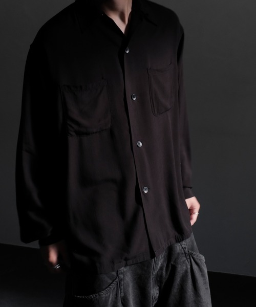TOWNCRAFT(タウンクラフト)の「TOWN CRAFT タウンクラフト / 50S BLACK LOOPCOLLAR SHIRT(シャツ/ブラウス・メンズ・ブラック系1/ブラック/ブラック系2・MEDIUM/LARGE/SMALL)」の8枚目の写真