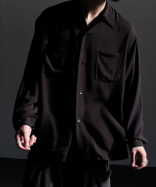 TOWNCRAFT(タウンクラフト)の「TOWN CRAFT タウンクラフト / 50S BLACK LOOPCOLLAR SHIRT(シャツ/ブラウス・メンズ・ブラック系1/ブラック/ブラック系2・MEDIUM/LARGE/SMALL)」の9枚目の写真