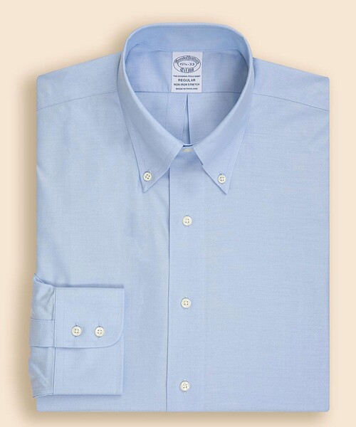 BROOKS BROTHERS(ブルックスブラザーズ)の「スーピマコットンストレッチ フレンチプラケット ドレスシャツ Regular Fit(ビジネスシャツ・メンズ・ライトブルー・14 1/2-31/15-31/15-32/15-33/15 1/2-31/15 1/2-32/15 1/2-33/16-31/16-32/16-33/16 1/2-32/16 1/2-33)」の2枚目の写真