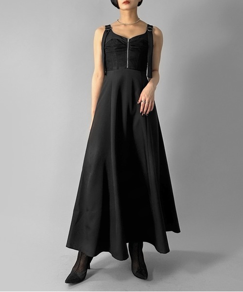 セール】【LVEU.】ジップビスチェフレアワンピース / ワンピース