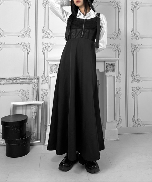 OBLI　オブリ　タグ付き　ビスチェフレアワンピース ビスチェフレアワンピース【残り4点】 | DRESS | OBLI