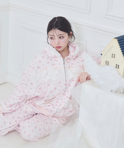 コットンフリルジップパーカー（パーカー）｜Honey Cinnamon（ハニー