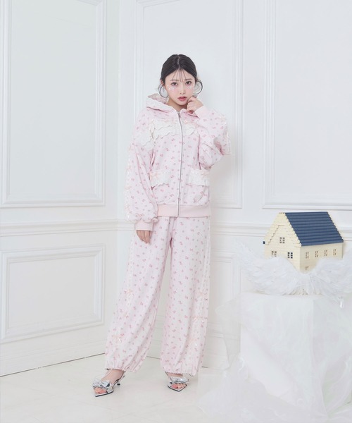 コットンフリルジップパーカー（パーカー）｜Honey Cinnamon（ハニー