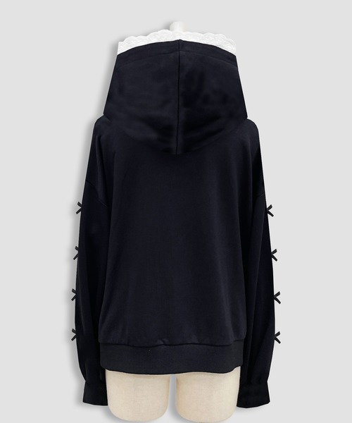 コットンフリルジップパーカー（パーカー）｜Honey Cinnamon（ハニー