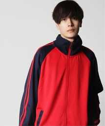 ARCADE（アーケード）の「トラックジャケット ハイネック オーバーサイズ ダブルライン ジャージ（ブルゾン）」