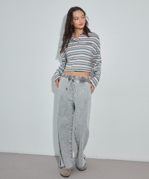 ALEXIA STAM（アリシアスタン）の「Front Wrap Wide Denim Pants